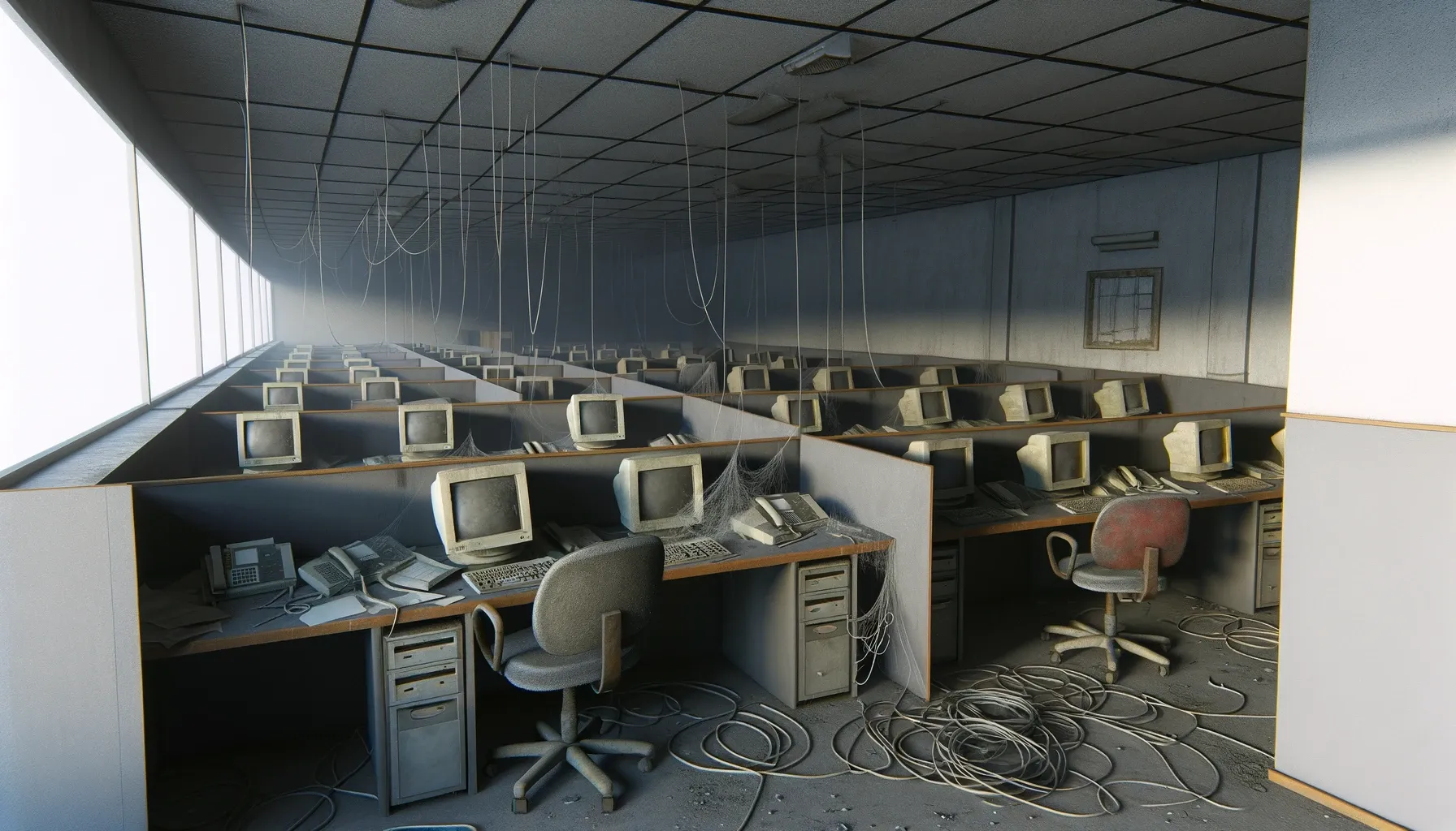 A deserted call center